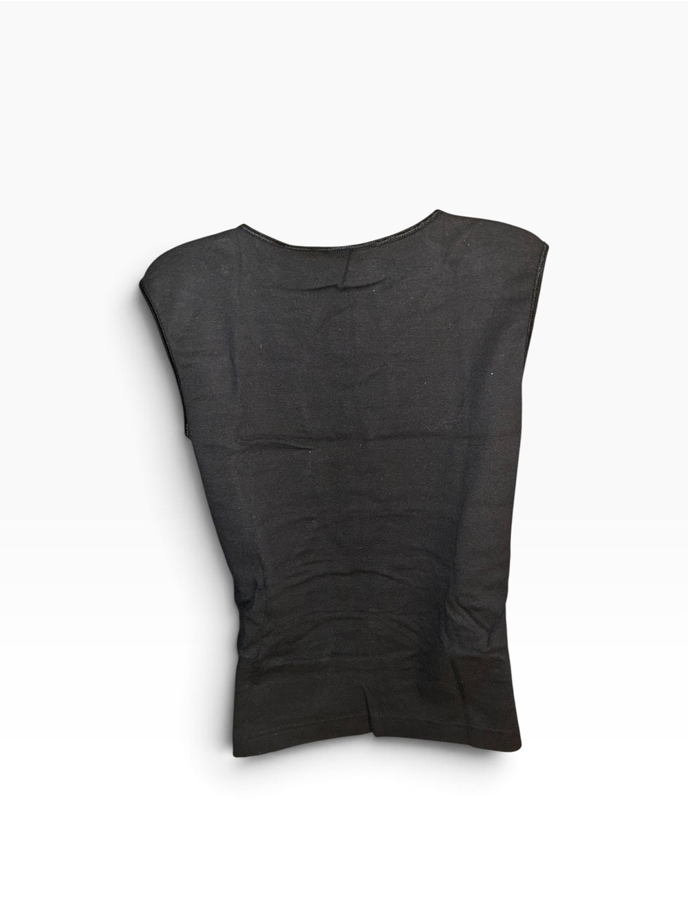 Black Sleeveless Sequin Wave Tank Top - Picture 5 of 9